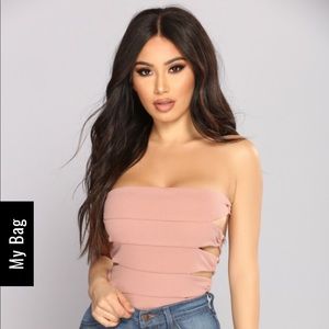 Mauve Strappy Bodysuit